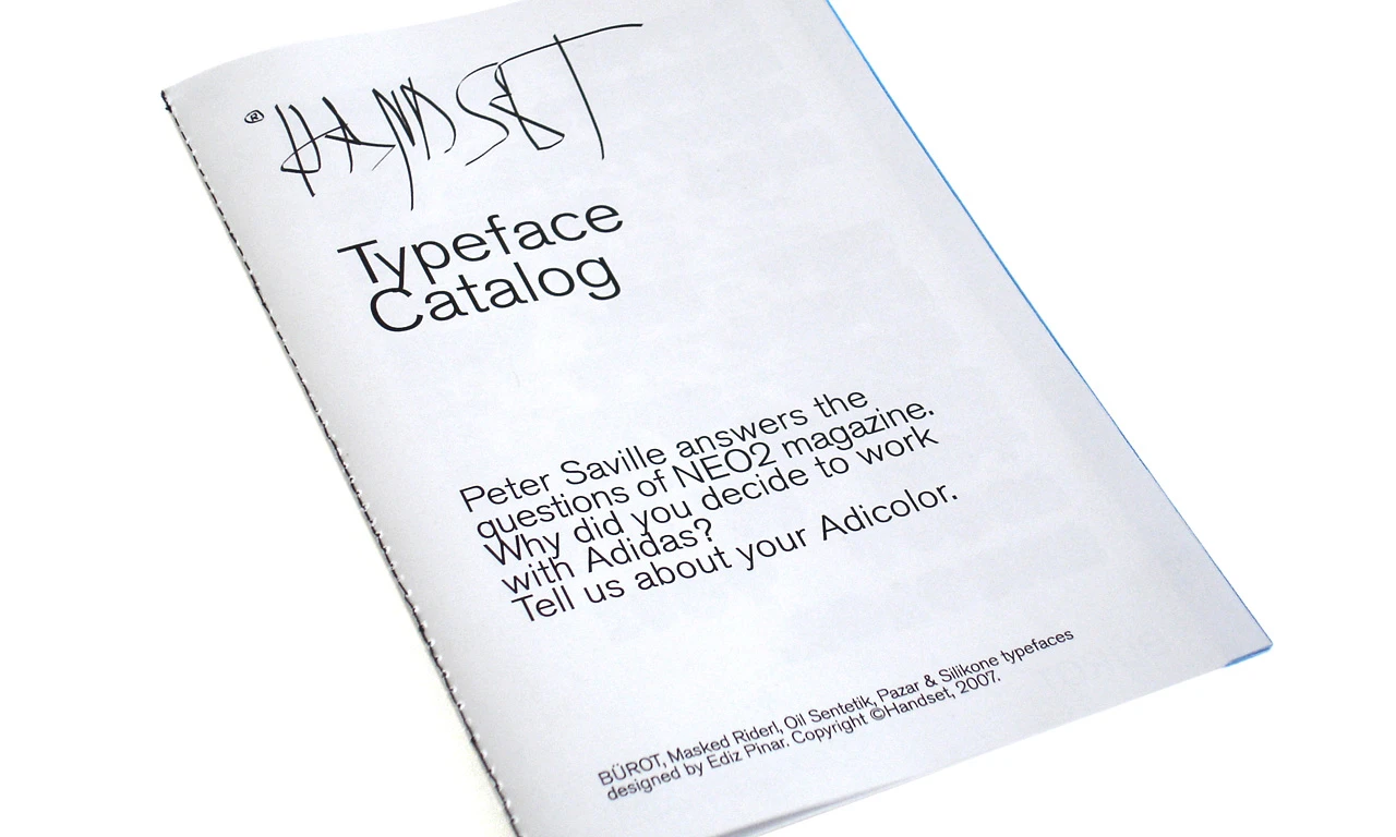 HandsetType Foundry — Catalog - Visual identity and design sample by Ediz Pinar