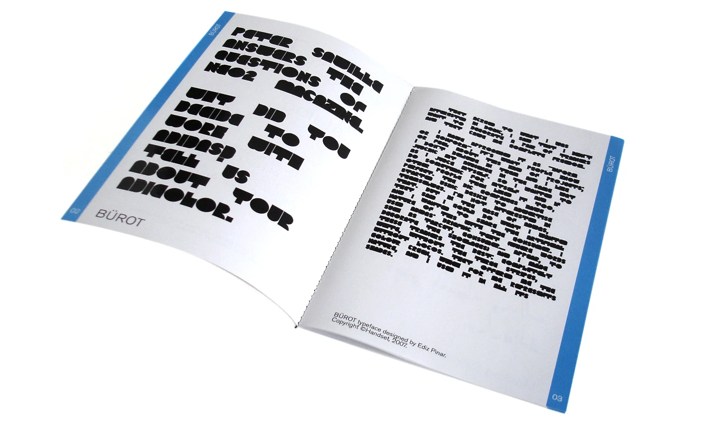 HandsetType Foundry — Catalog - Visual identity and design sample by Ediz Pinar
