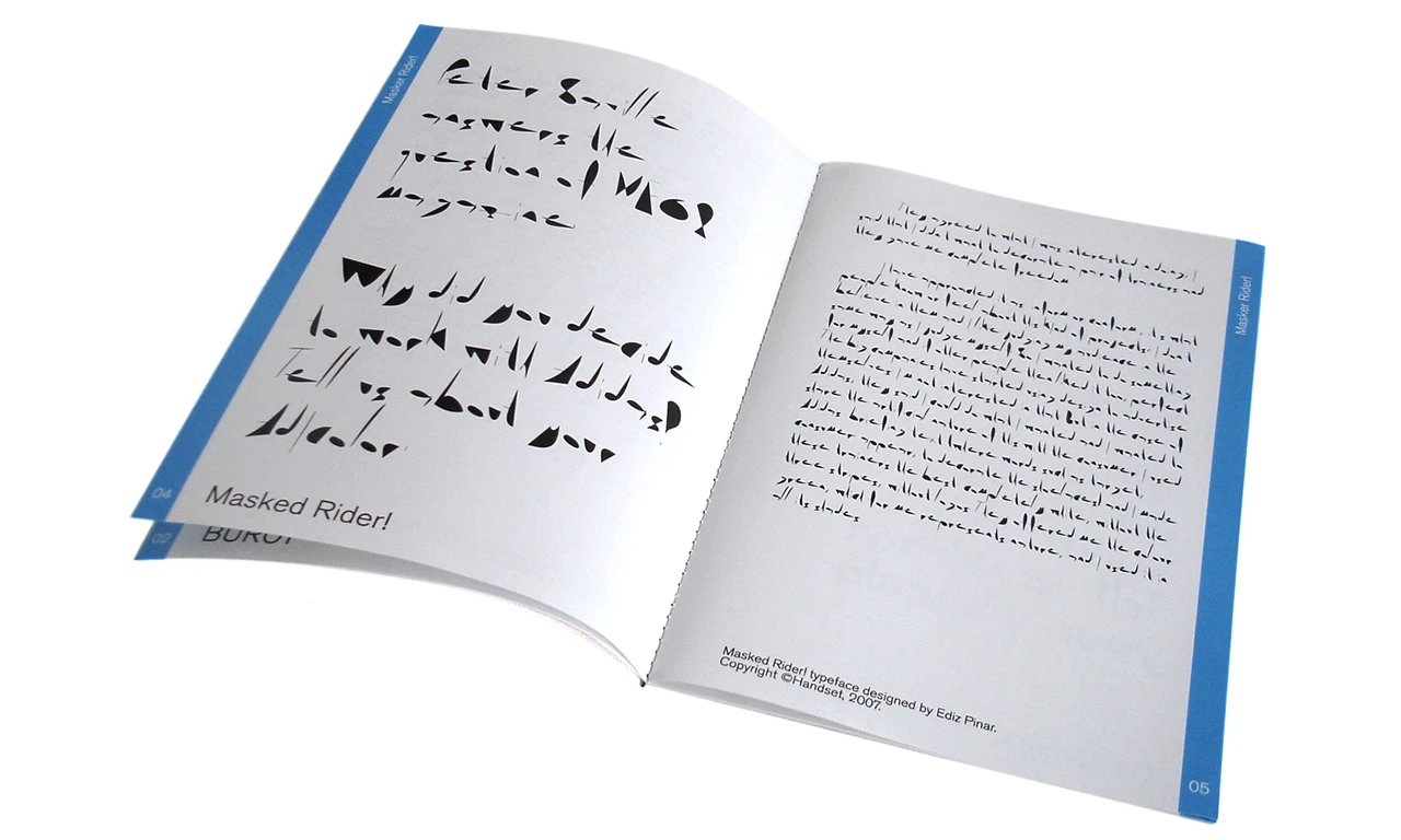 HandsetType Foundry — Catalog - Visual identity and design sample by Ediz Pinar