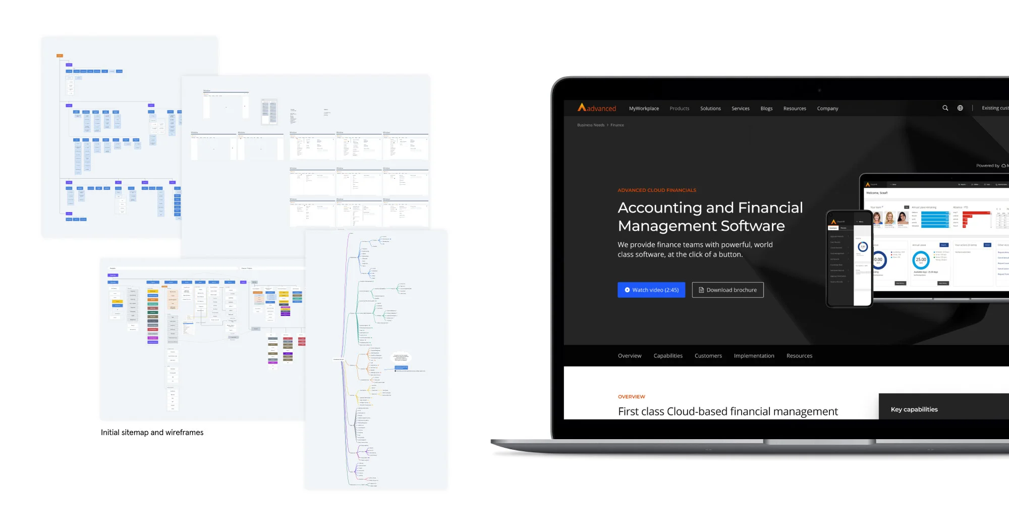 Advanced — Case Study - Information architecture evolution: Translating structural wireframes and sitemaps into the final live web platform.