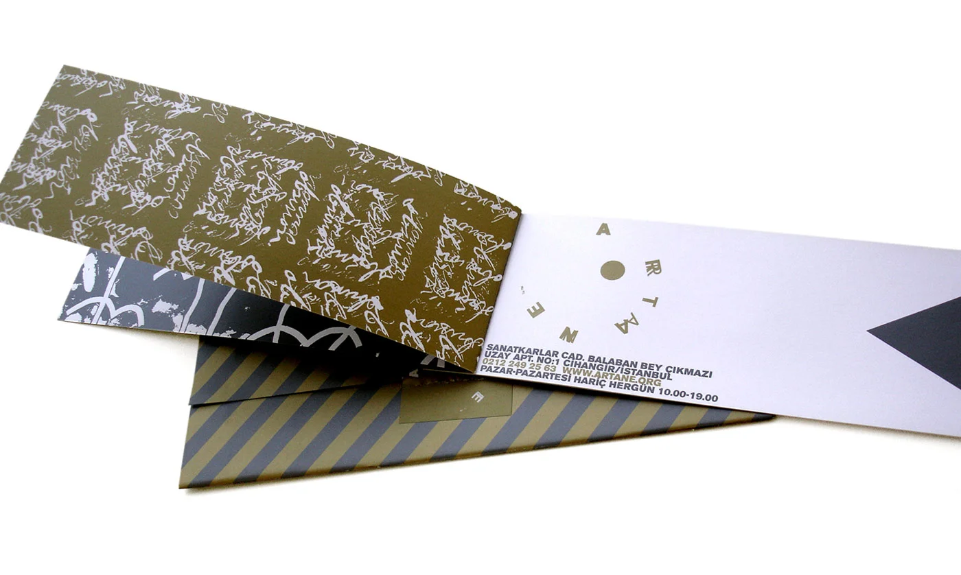 ARTANE Exhibition Invitations - Visual identity and design sample by Ediz Pinar