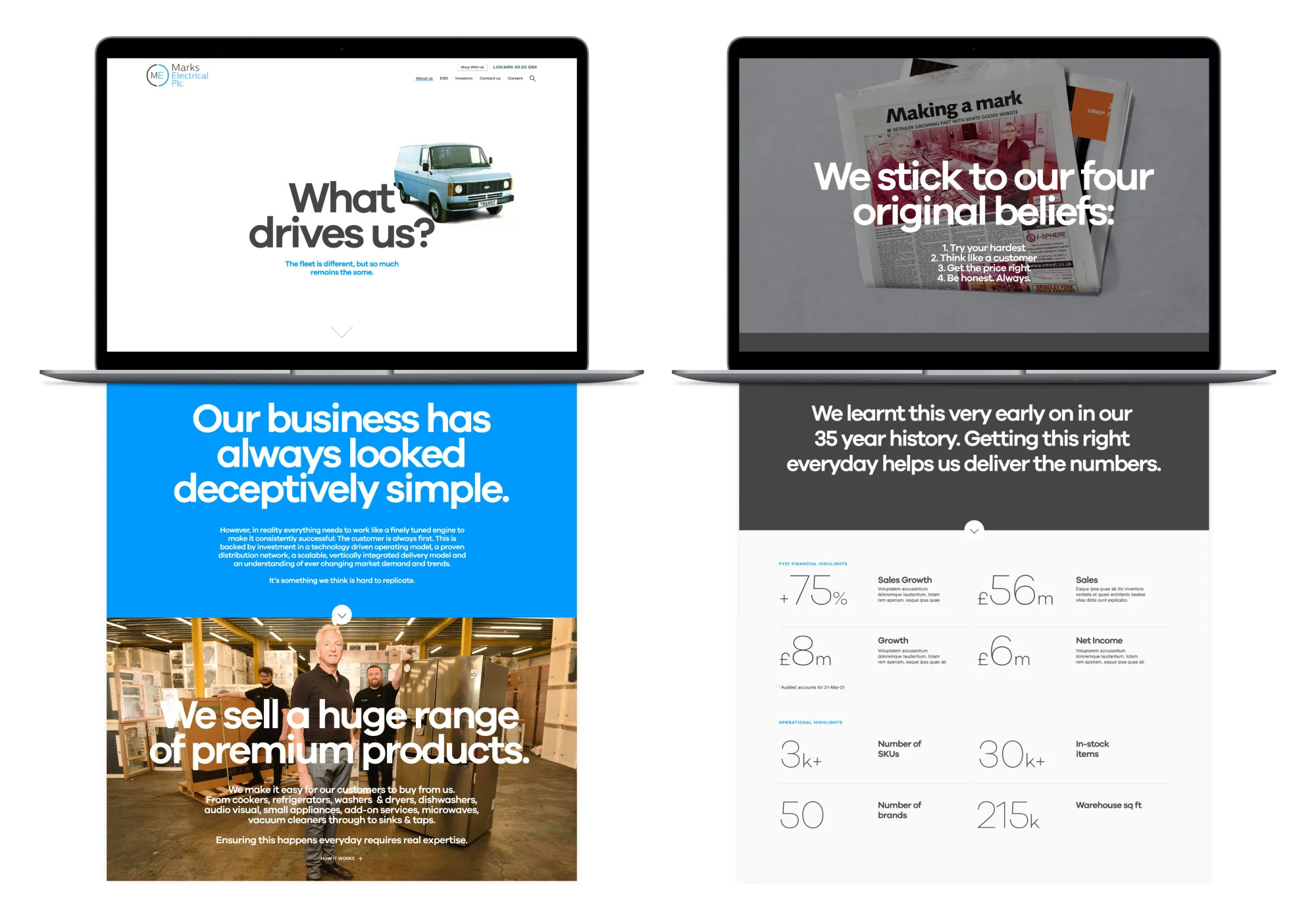 Marks Electrical - Visual identity and design sample by Ediz Pinar